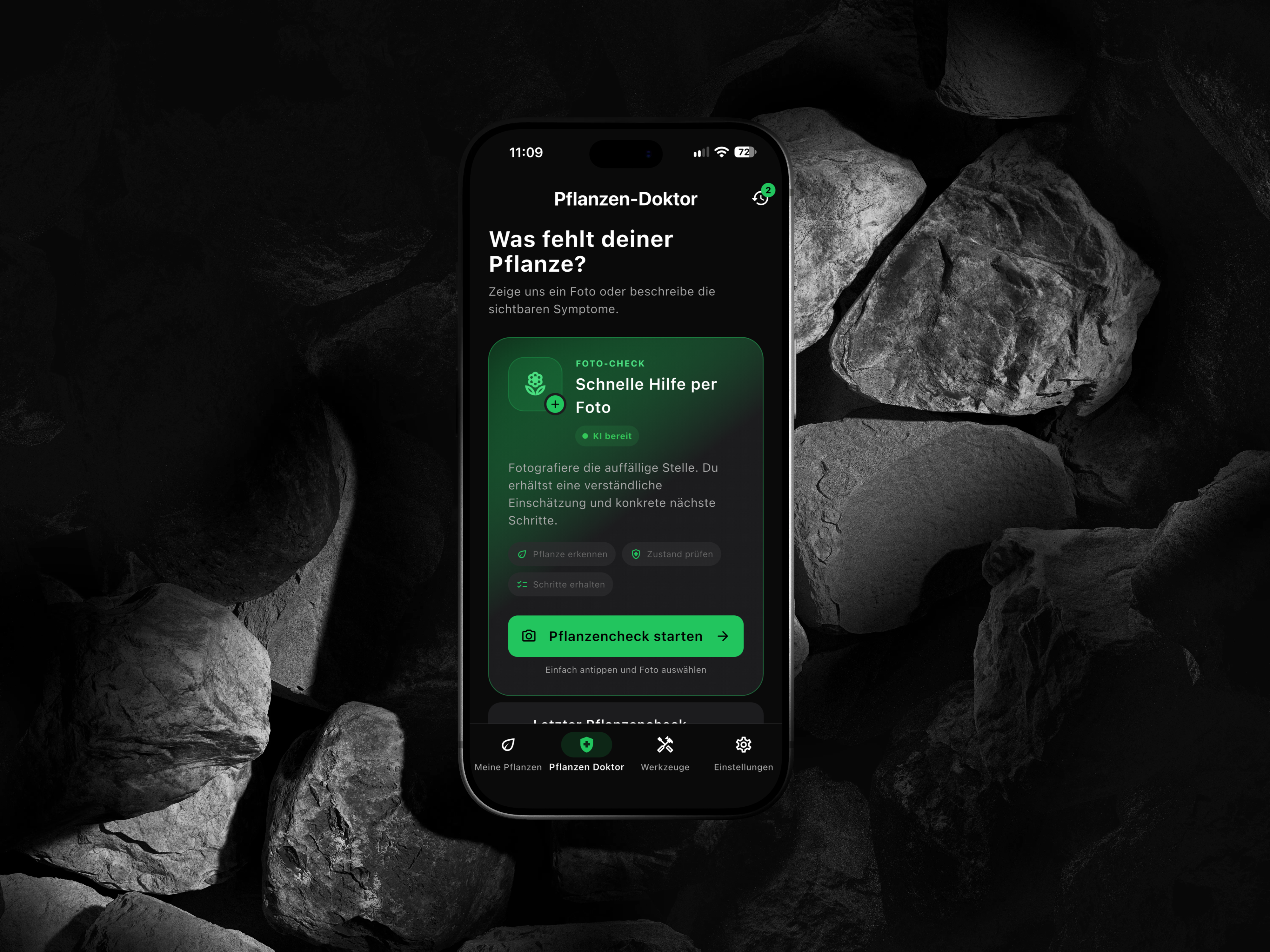 GrowLux-App mit Pflanzenprofilen, Pflegeplanung und Wachstumsdokumentation