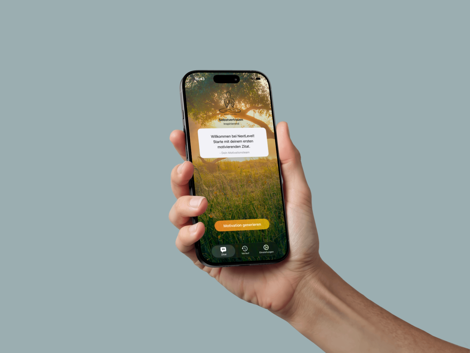 Impulso Mockup für eine native iOS-App mit Widgets